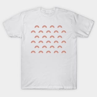 Orange rainbow pattern T-Shirt